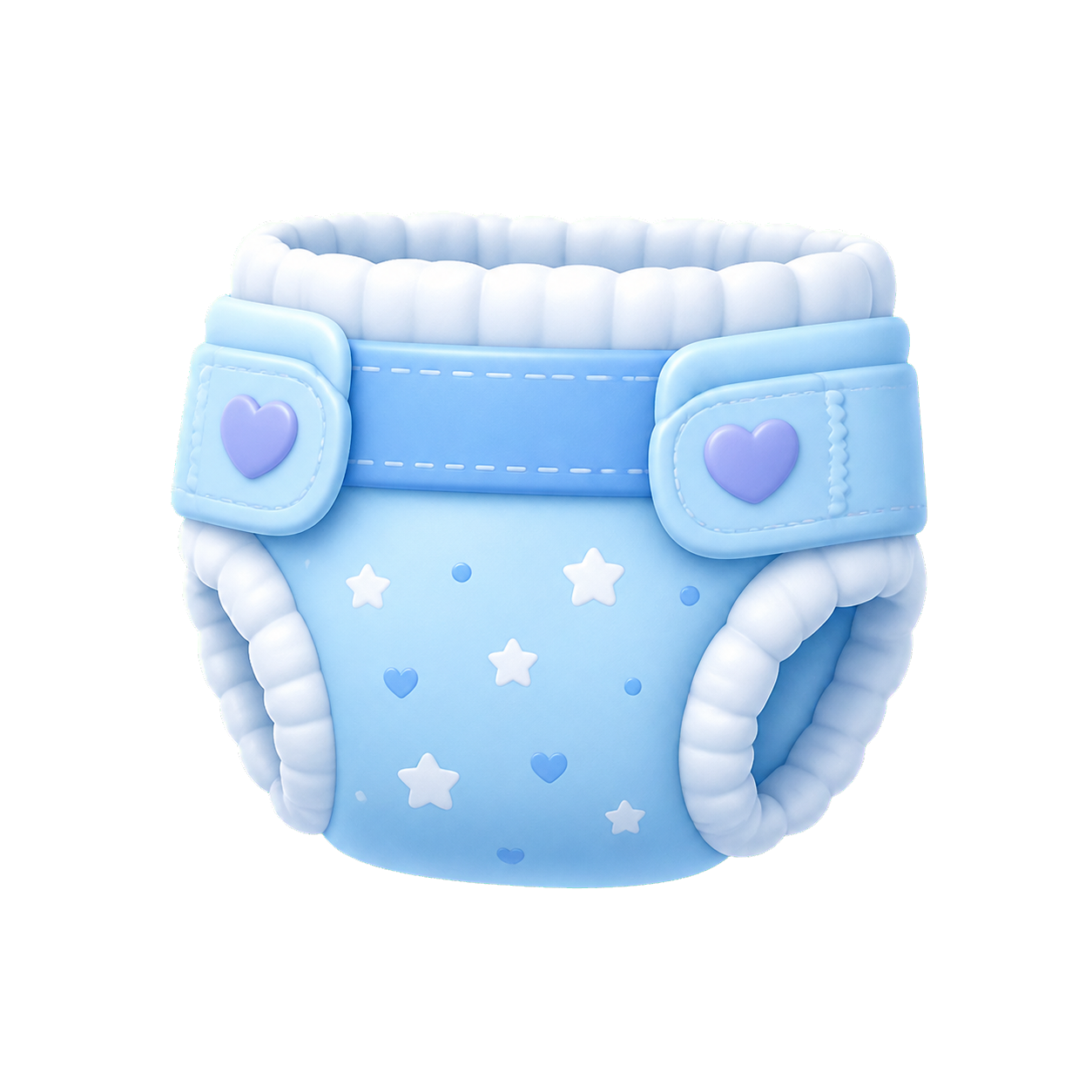 Ilustración de un pañal azul