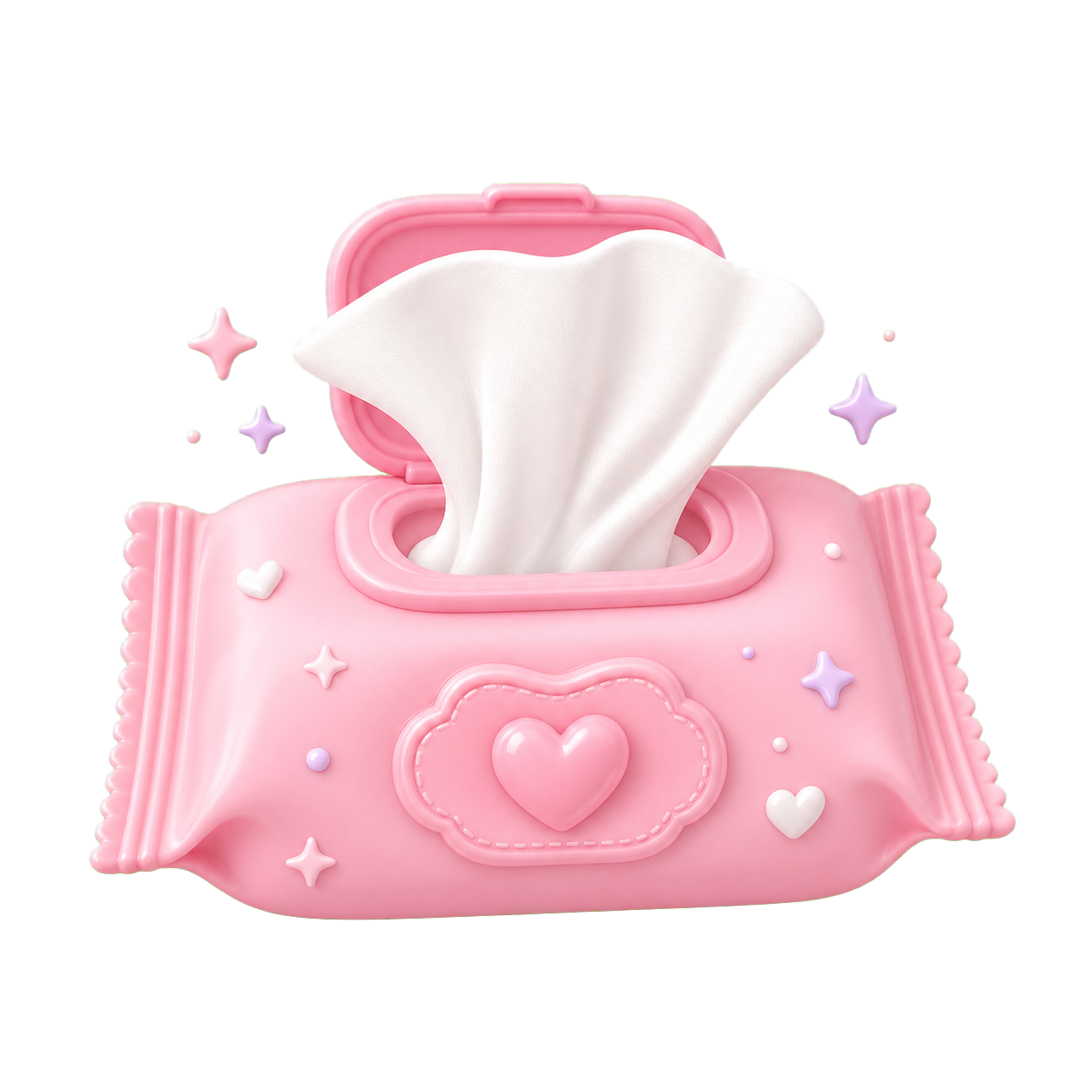 Ilustración de toallitas húmedas rosas